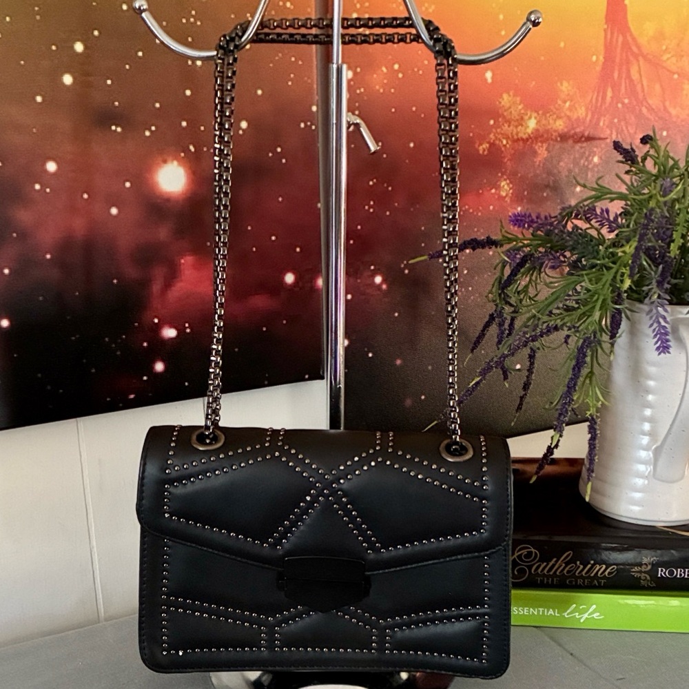 Black Studded Handbag/Crossbody